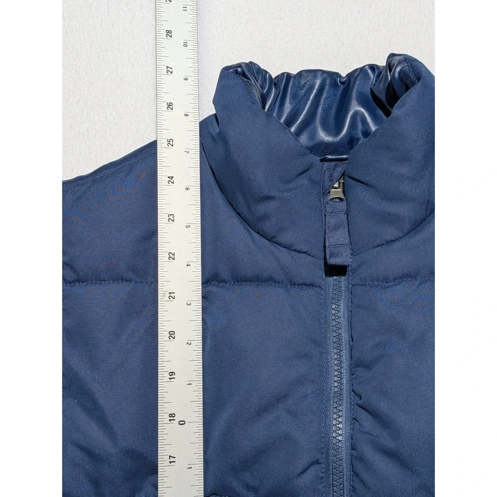 St Johns Bay Puffer Vest Mens Small Blue Quilted Insulated Full Zip Casual‎